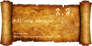 Kőnig Hermia névjegykártya